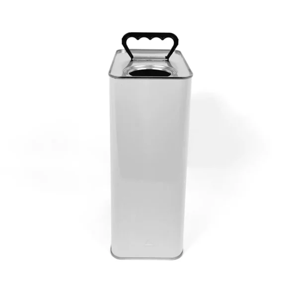 5 Litre White UN Approved Plain Interior Rectangular Tin 57mm Din Opening - Image 4