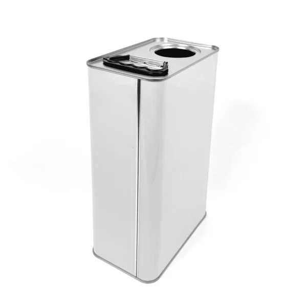 5 Litre White UN Approved Plain Interior Rectangular Tin 57mm Din Opening - Image 5