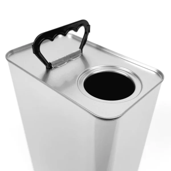 5 Litre White UN Approved Plain Interior Rectangular Tin 57mm Din Opening - Image 6